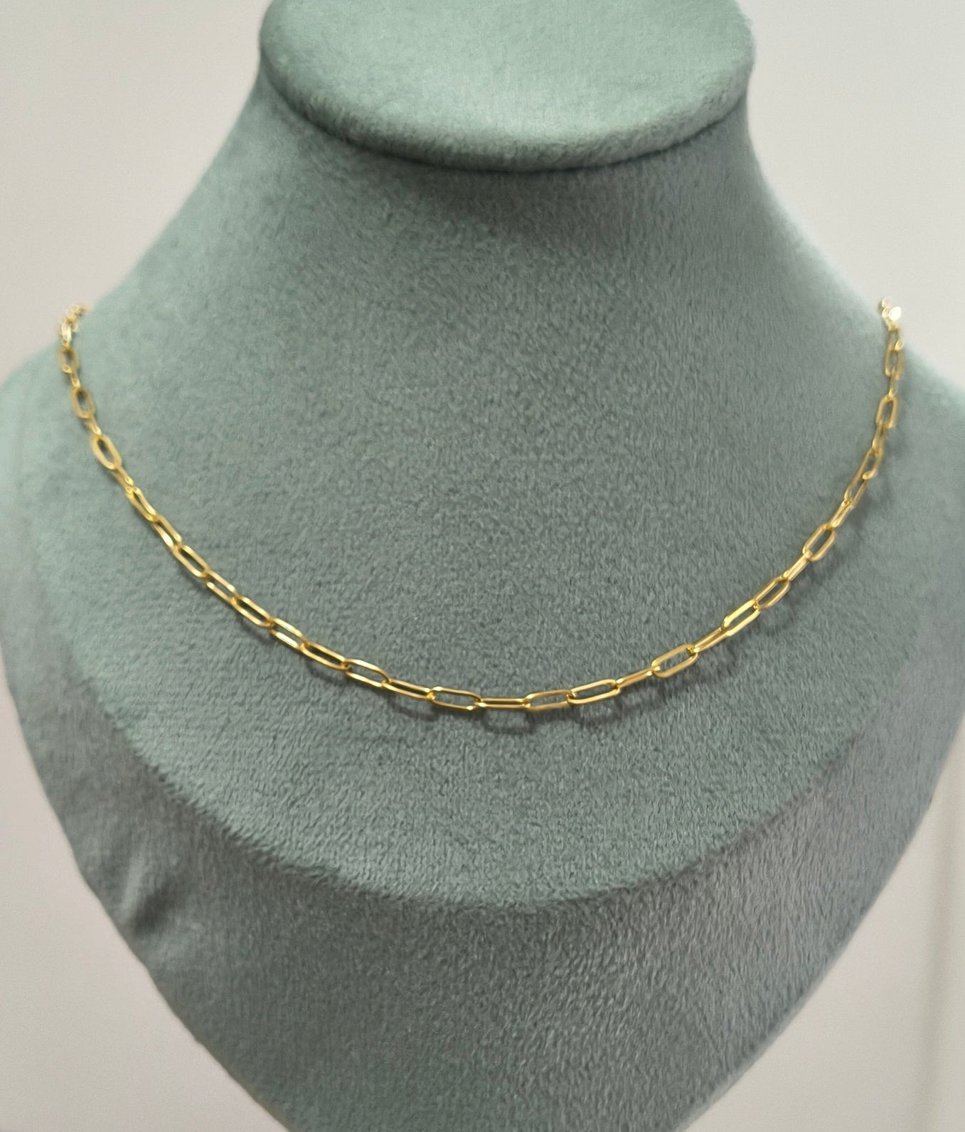 Antitarnish Unisex Sleek Paperclip Chain 18K Gold Plated