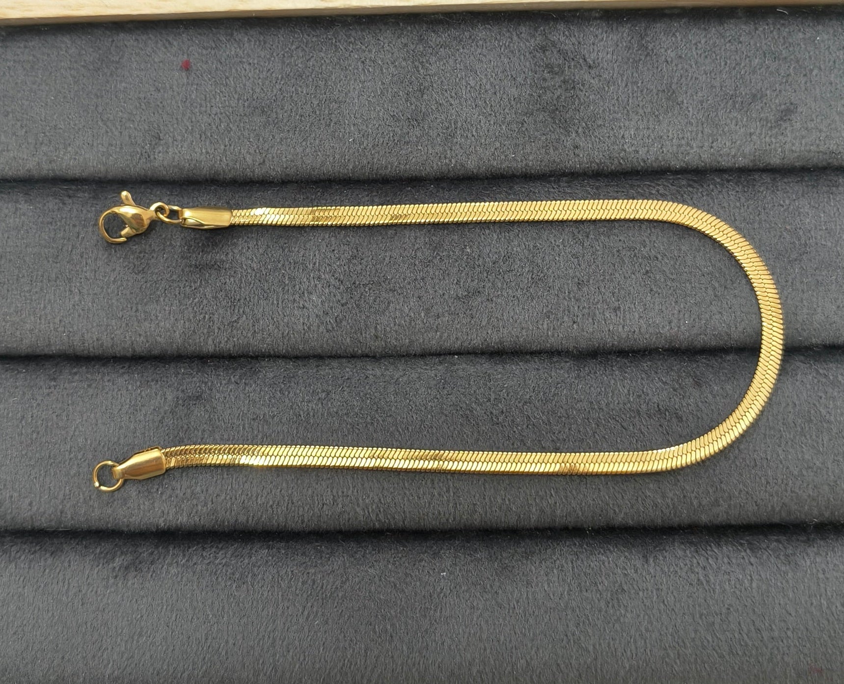 Antitarnish Unisex Snake Chain Bracelet 18K Gold Plated