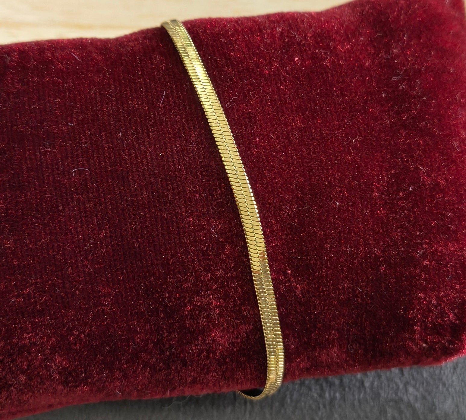 Antitarnish Unisex Snake Chain Bracelet 18K Gold Plated