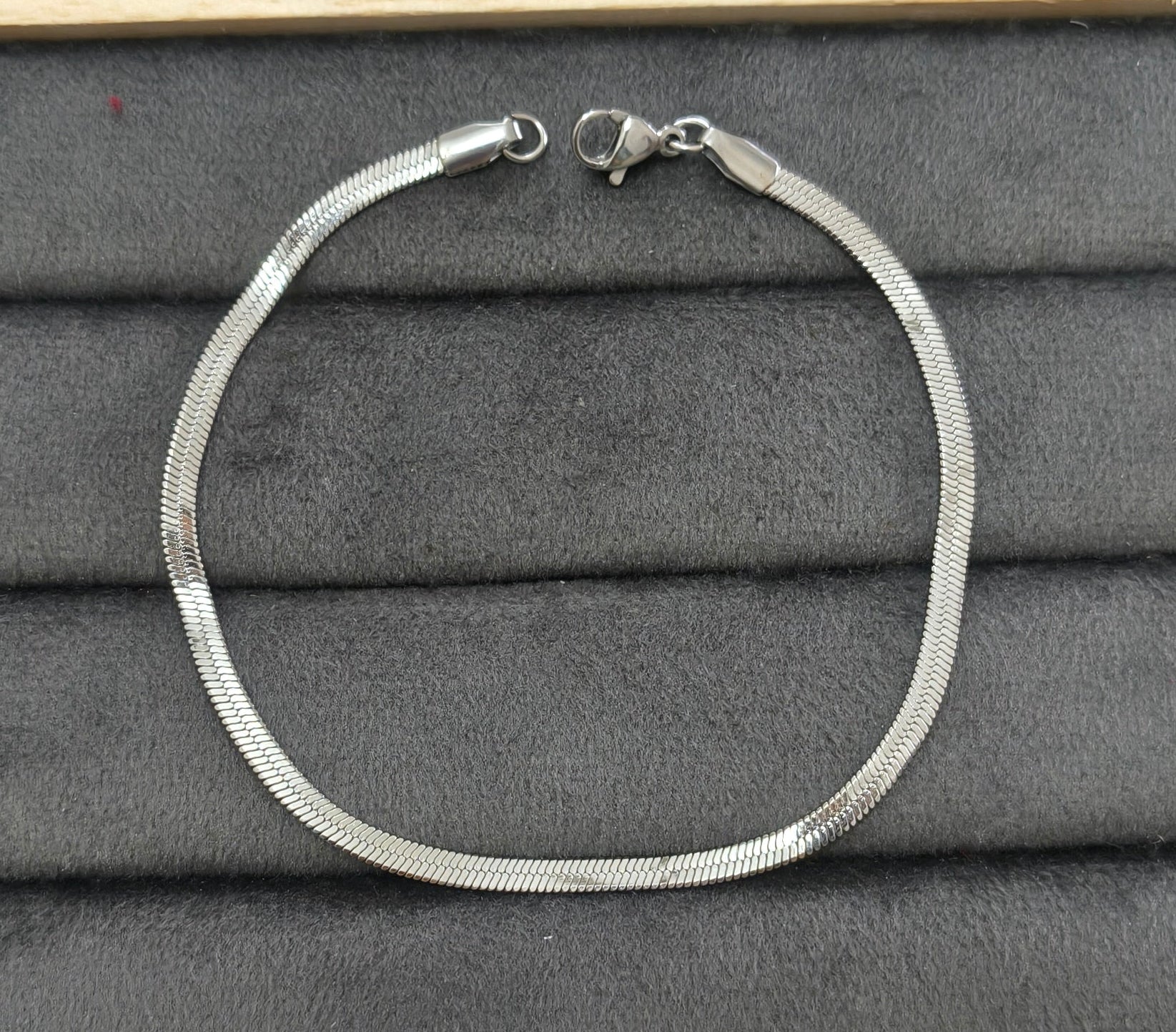 Antitarnish Unisex Snake Chain Bracelet Silver Plated