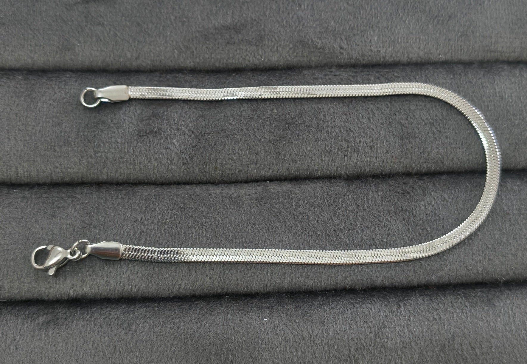 Antitarnish Unisex Snake Chain Bracelet Silver Plated