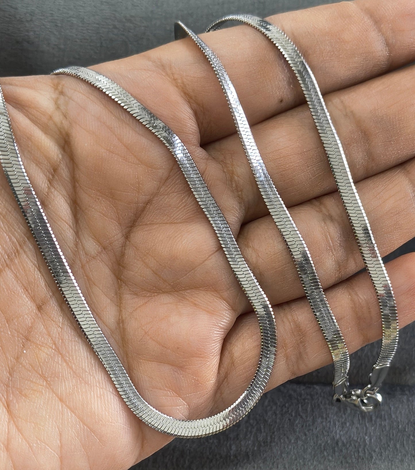 Antitarnish Unisex Snake Chain Silver Plated