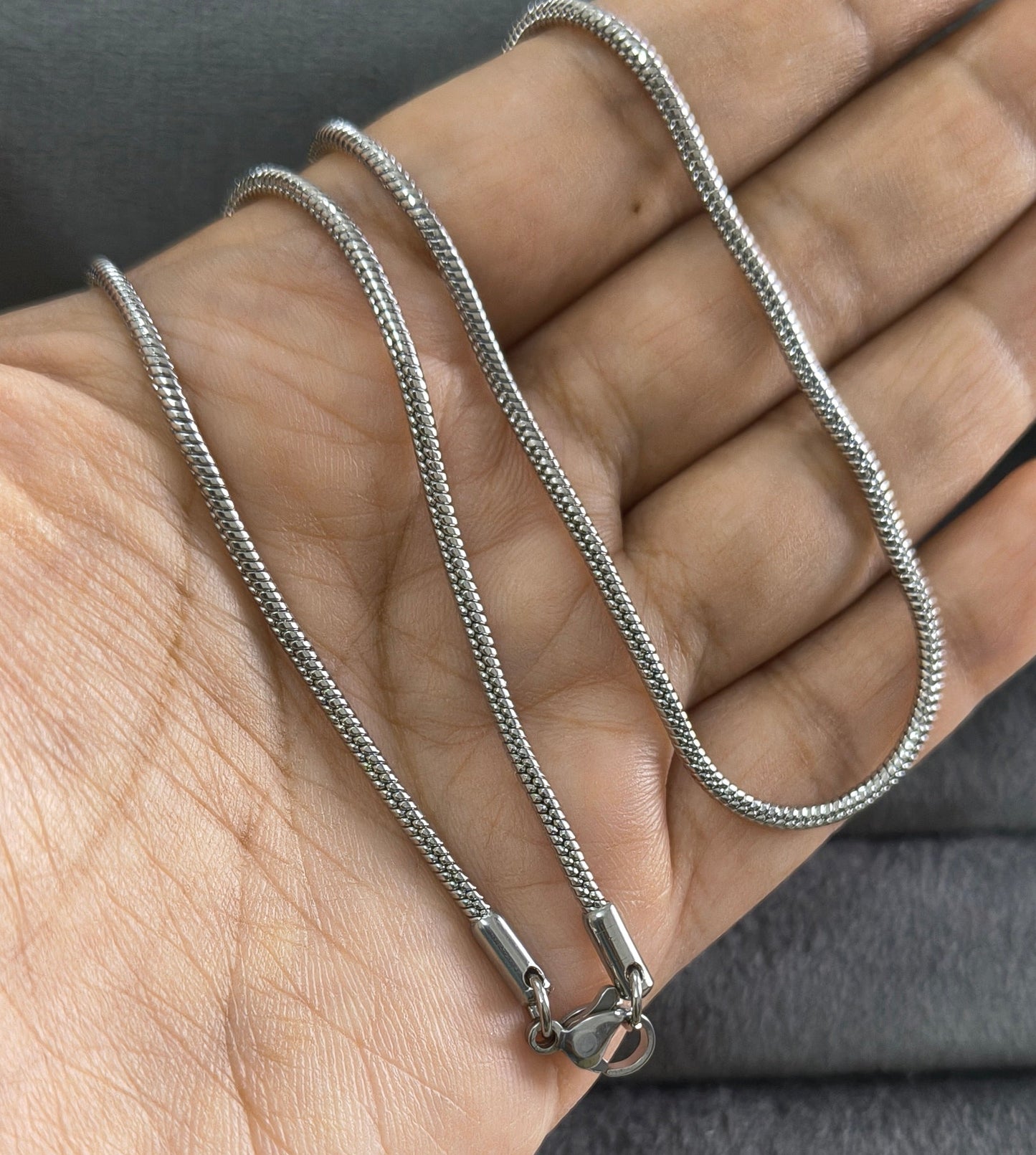 Antitarnish Unisex Solid Rope Chain Silver Plated