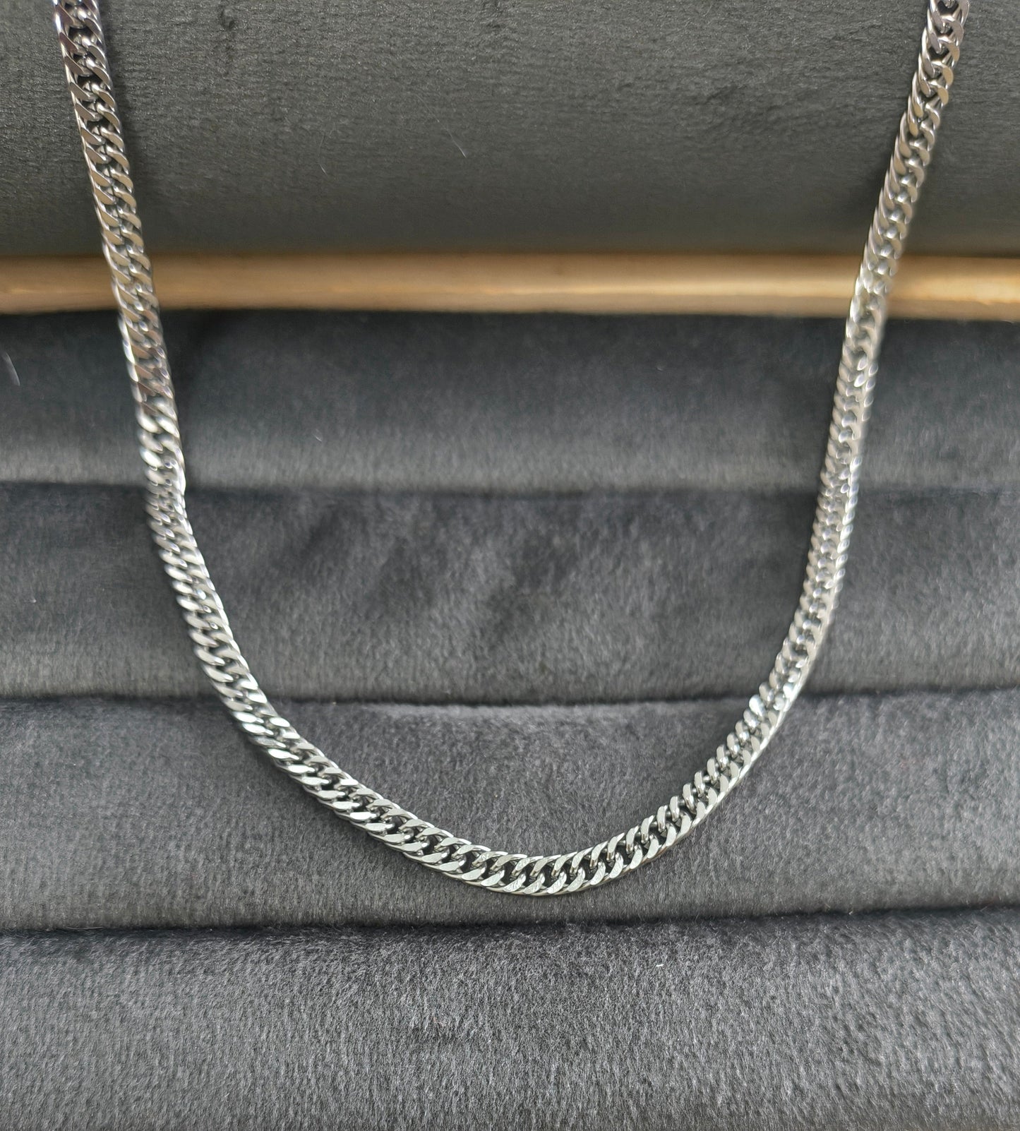 Antitarnish Unisex Stylish Curb Chain Silver Plated
