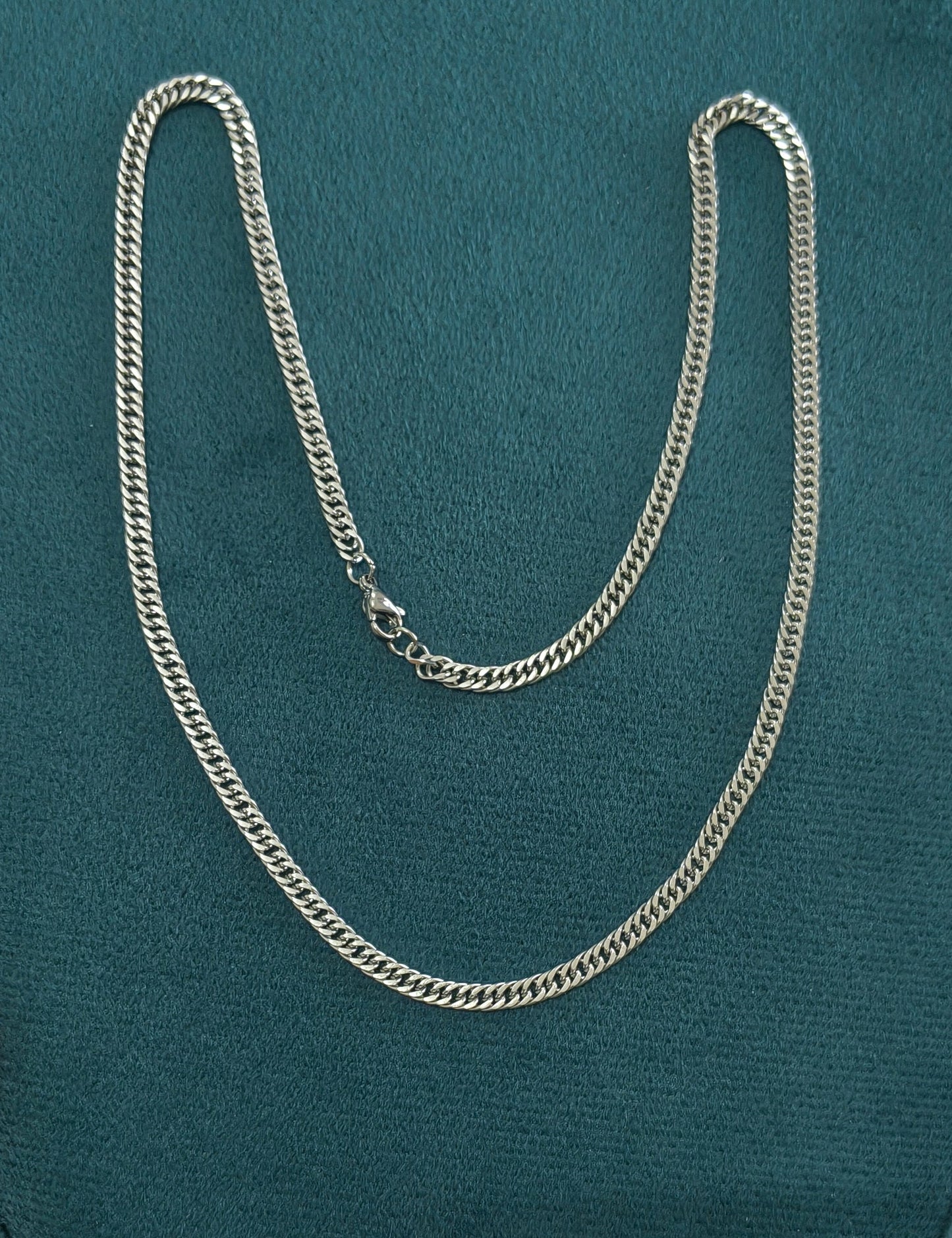Antitarnish Unisex Stylish Curb Chain Silver Plated