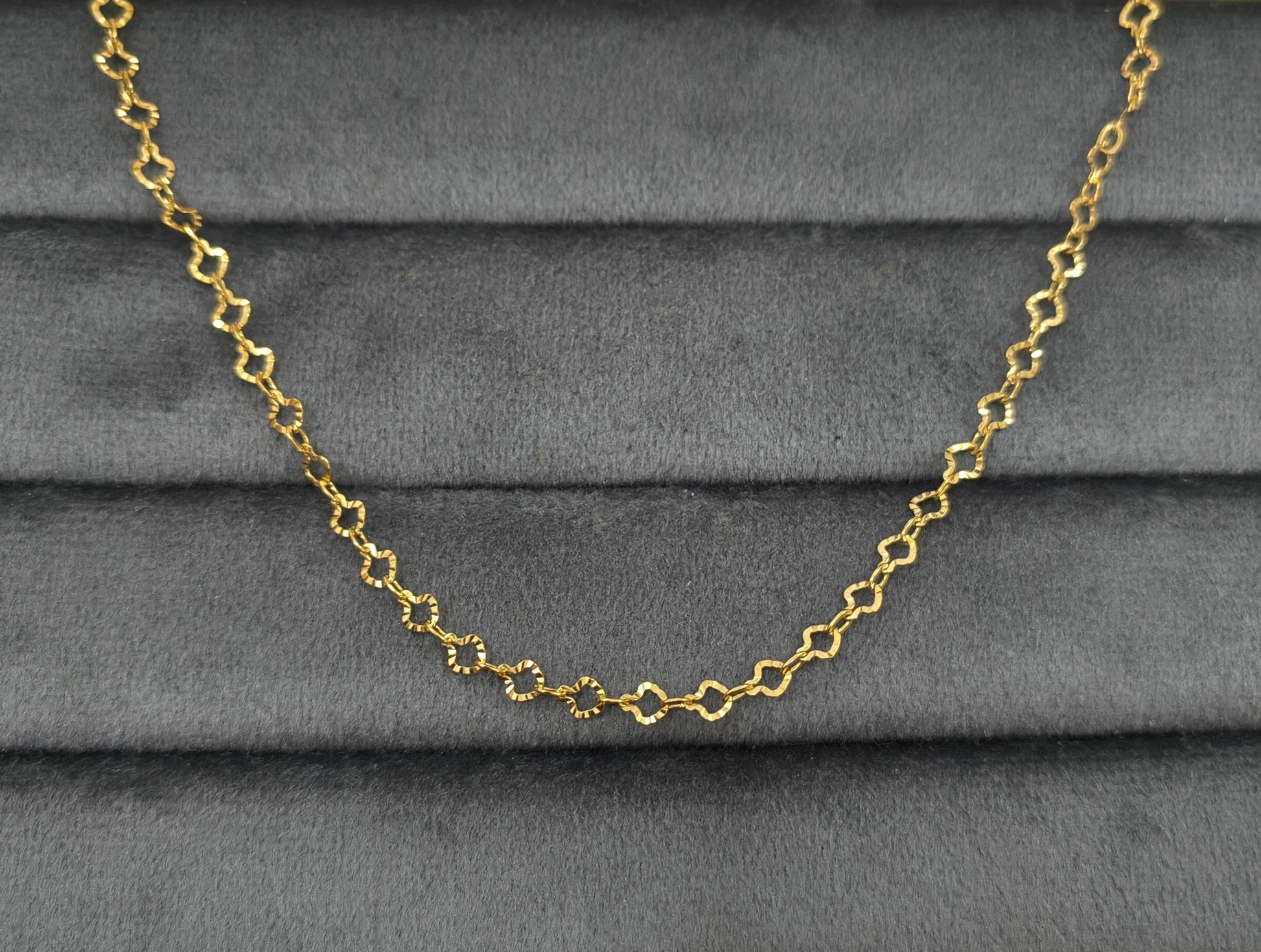 Antitarnish Vintage Flexible Chain Necklace 18K Gold Plated