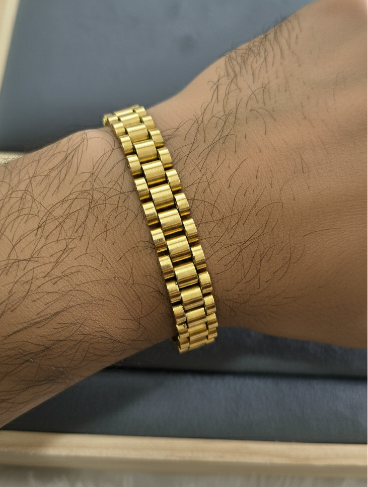 Antitarnish Watch Strap Luxury Chain Bracelet 18K Gold Plated