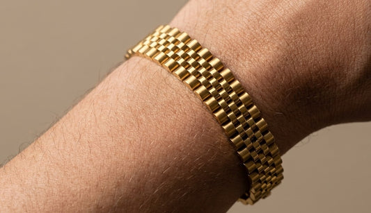 Antitarnish Watch Strap Luxury Chain Bracelet 18K Gold Plated