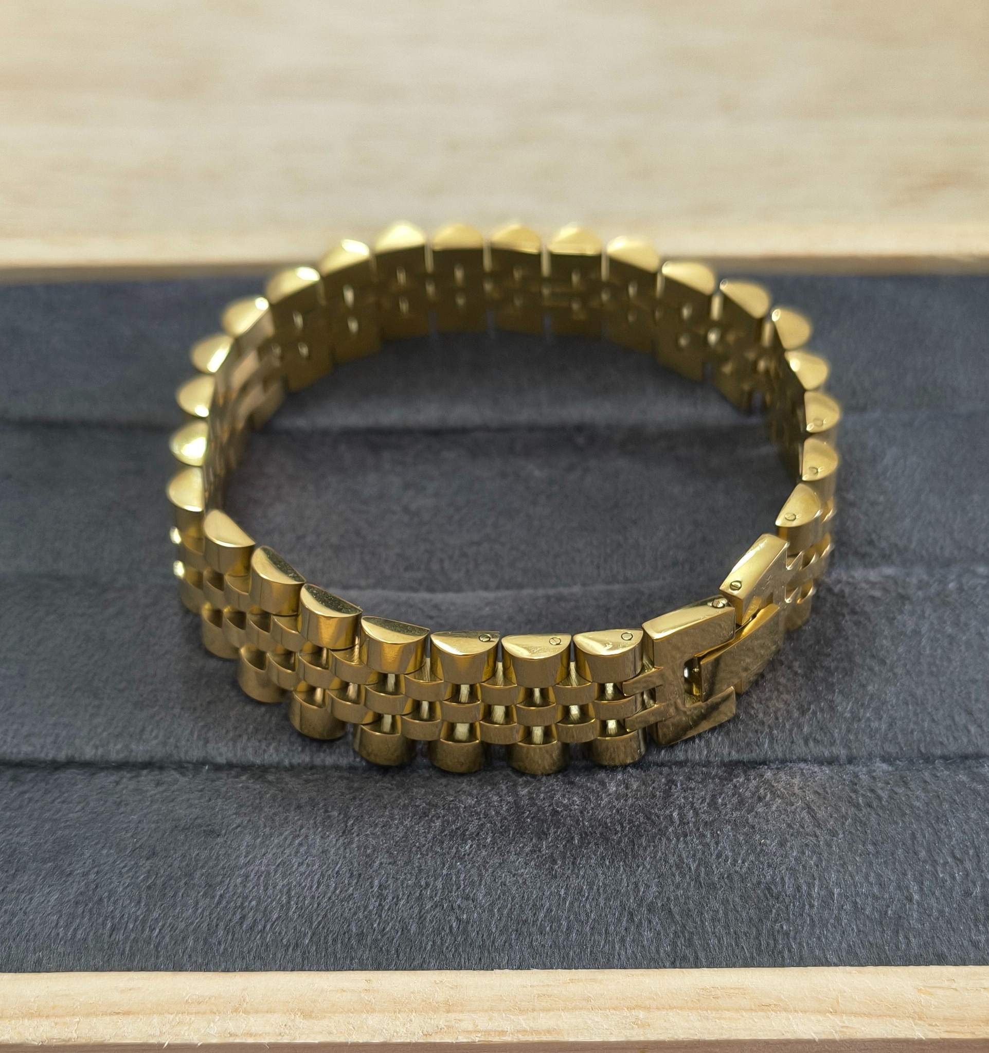Antitarnish Watch Strap Luxury Chain Bracelet 18K Gold Plated
