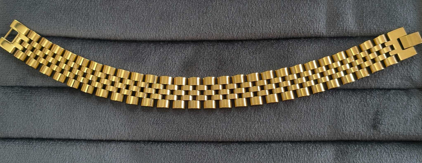 Antitarnish Watch Strap Luxury Chain Bracelet 18K Gold Plated