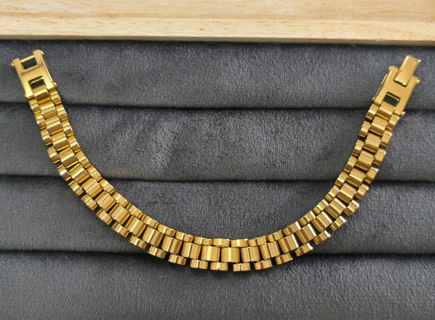 Antitarnish Watch Strap Luxury Chain Bracelet 18K Gold Plated