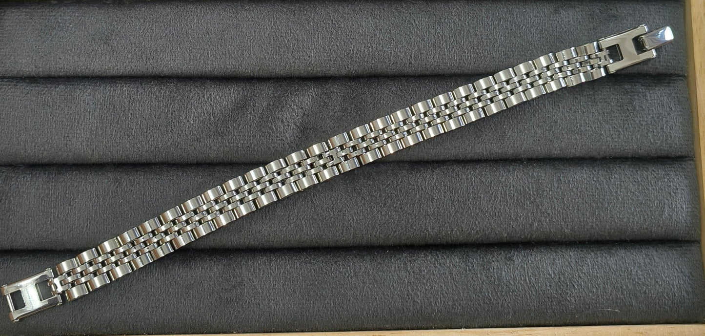 Antitarnish Watch Strap Luxury Chain Bracelet Silver Plated