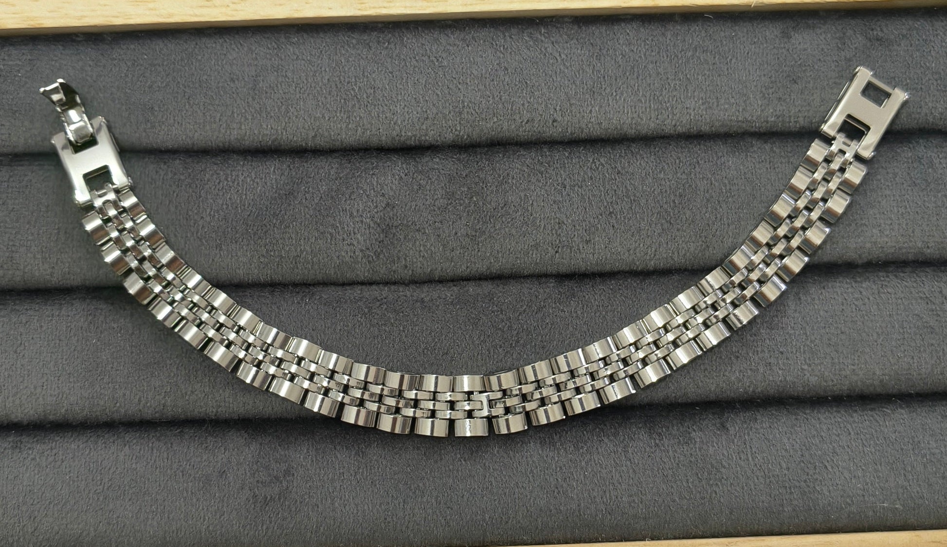 Antitarnish Watch Strap Luxury Chain Bracelet Silver Plated