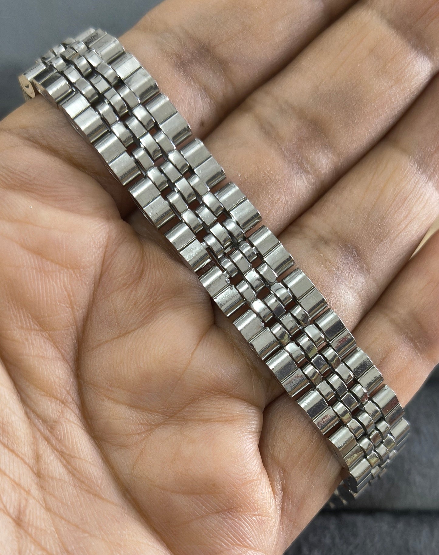 Antitarnish Watch Strap Luxury Chain Bracelet Silver Plated