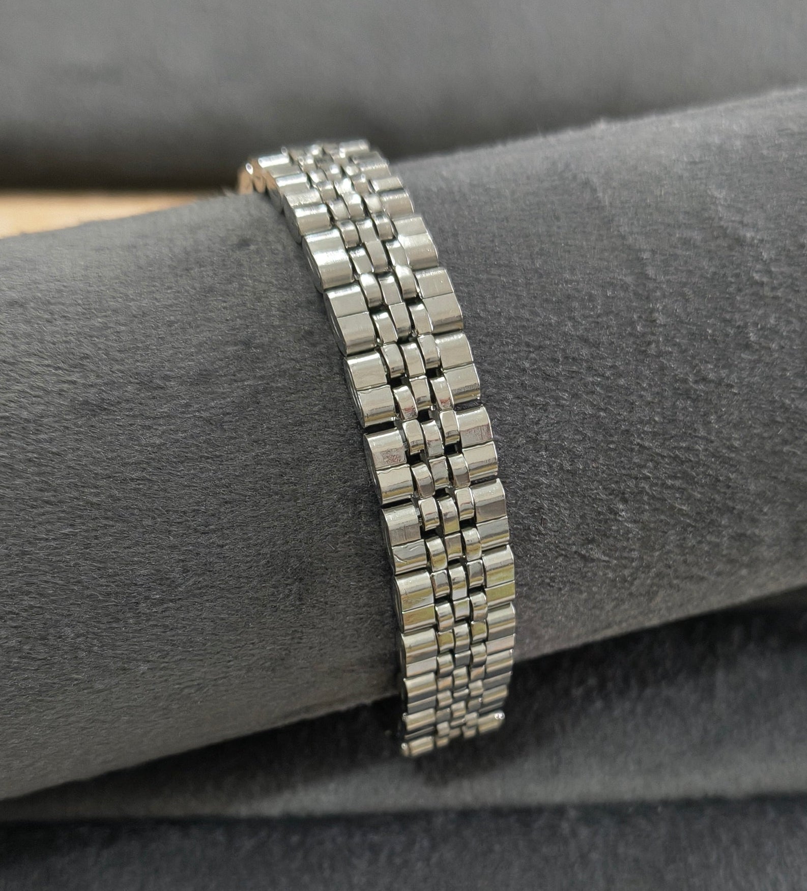 Antitarnish Watch Strap Luxury Chain Bracelet Silver Plated