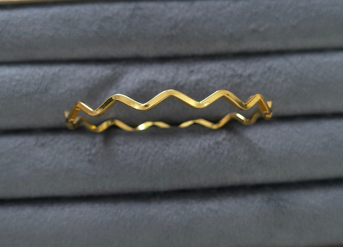Antitarnish Zigzag Design Kada Bangle 18K Gold Plated