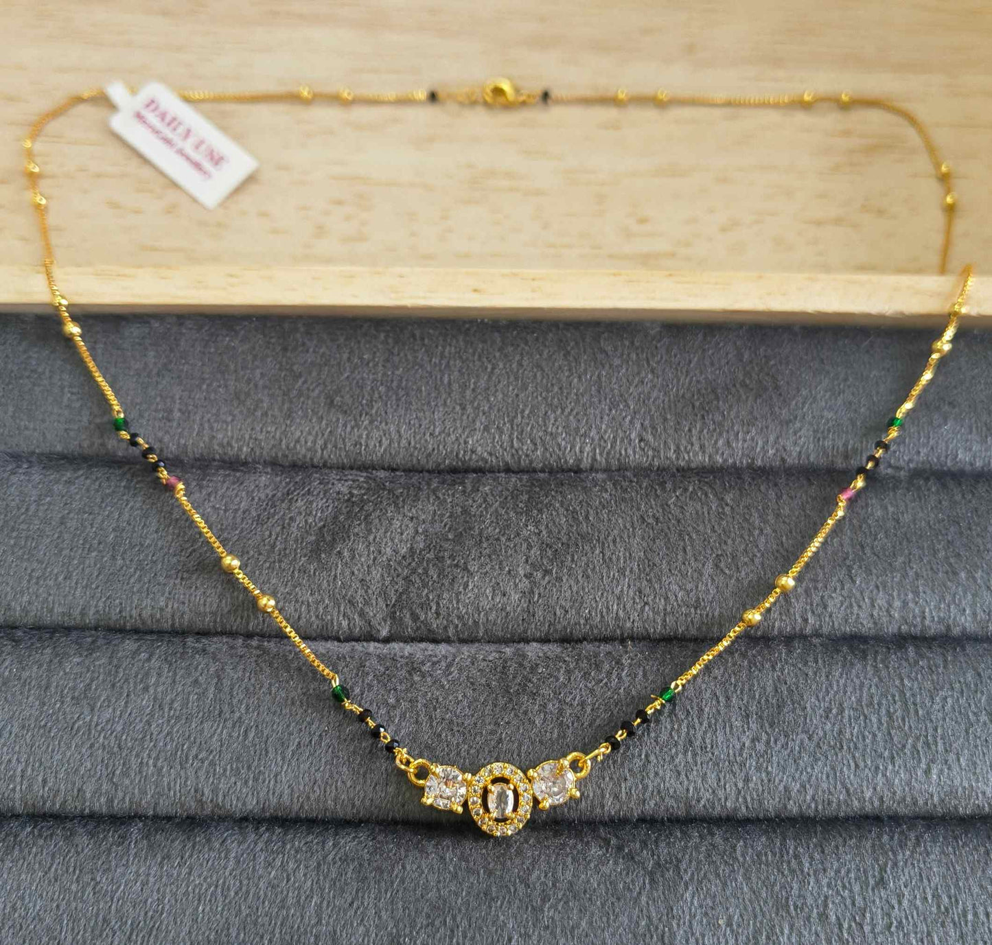 Daily Wear Mangalsutra Modern AD Stone Pendant