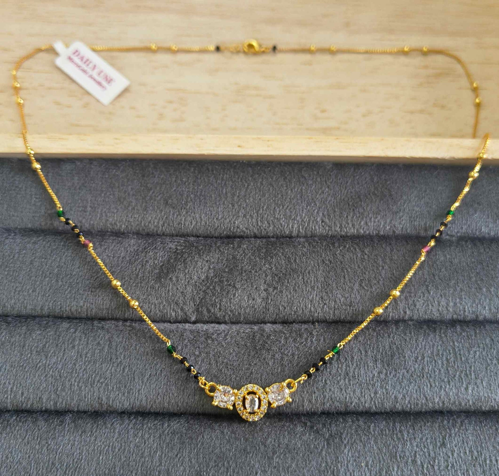 Daily Wear Mangalsutra Modern AD Stone Pendant