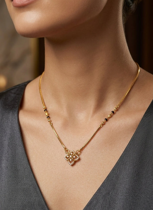 Daily Wear Mangalsutra Premium Star Glaze Pendant