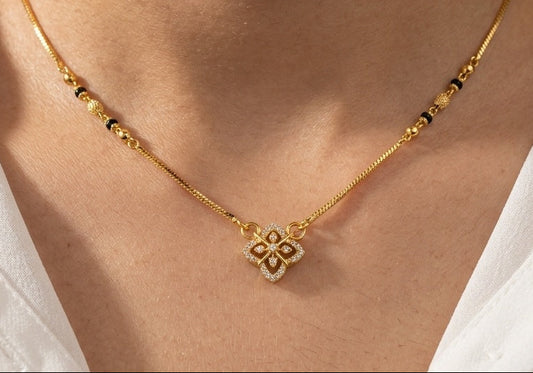 Daily Wear Mangalsutra Premium Star Glaze Pendant