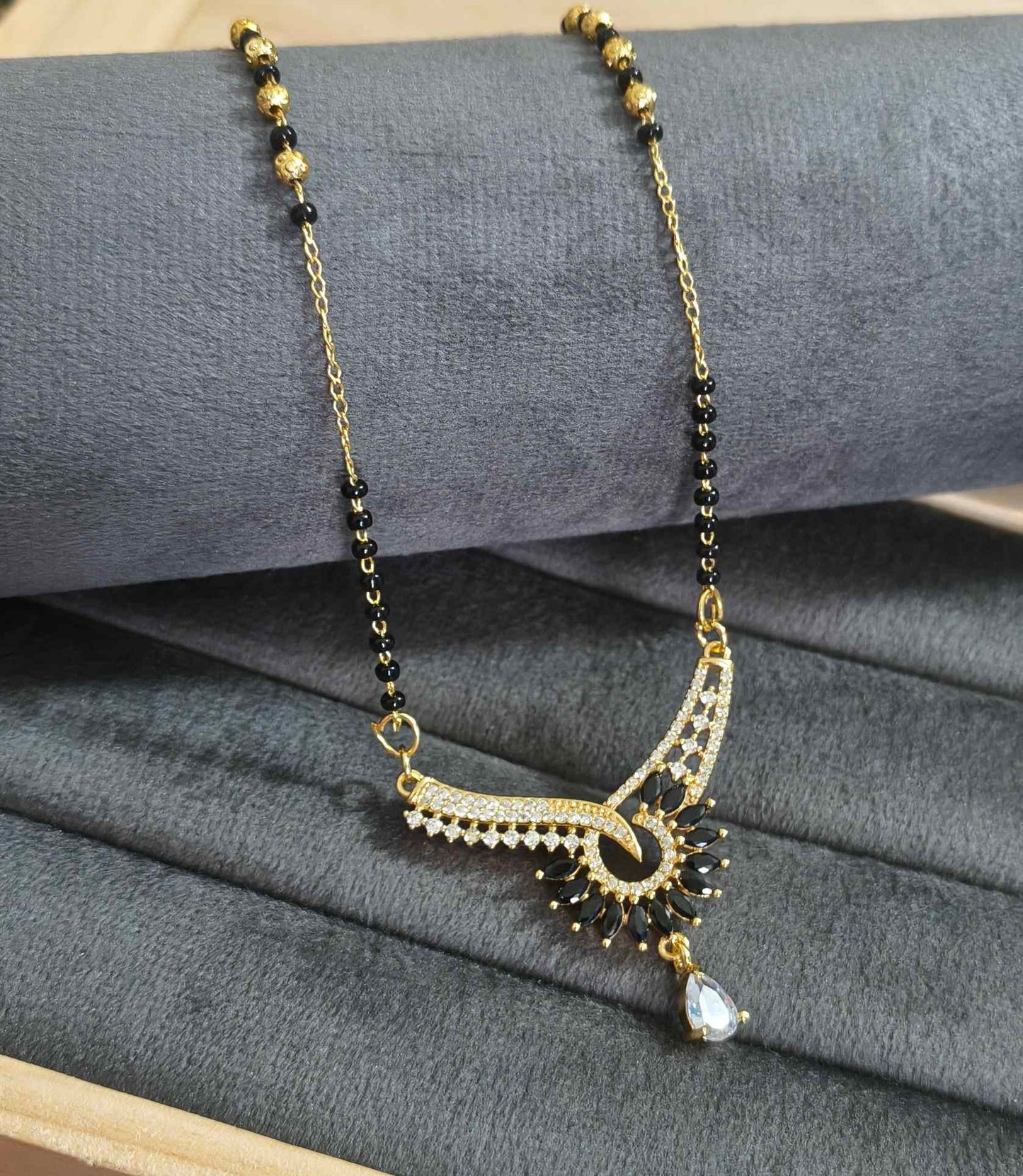 Daily Wear&nbsp;Premium Anti Tarnish Mangalsutra Heavy Pendant 18K Gold Plated