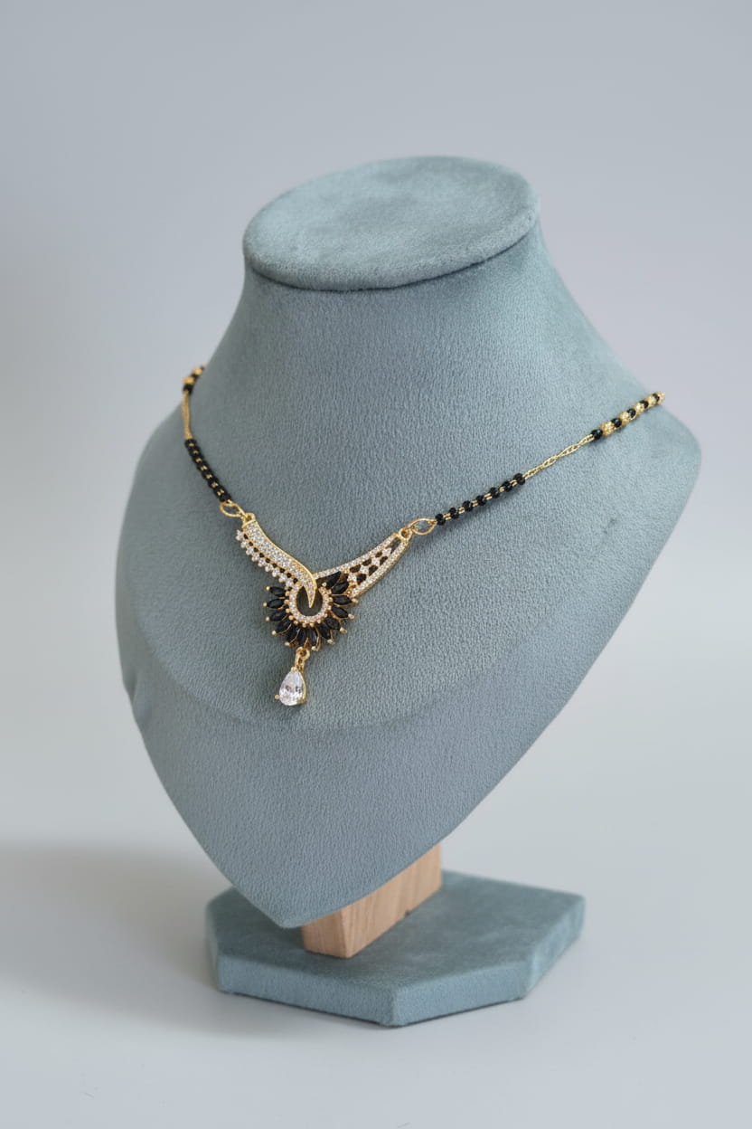 Daily Wear&nbsp;Premium Anti Tarnish Mangalsutra Heavy Pendant 18K Gold Plated