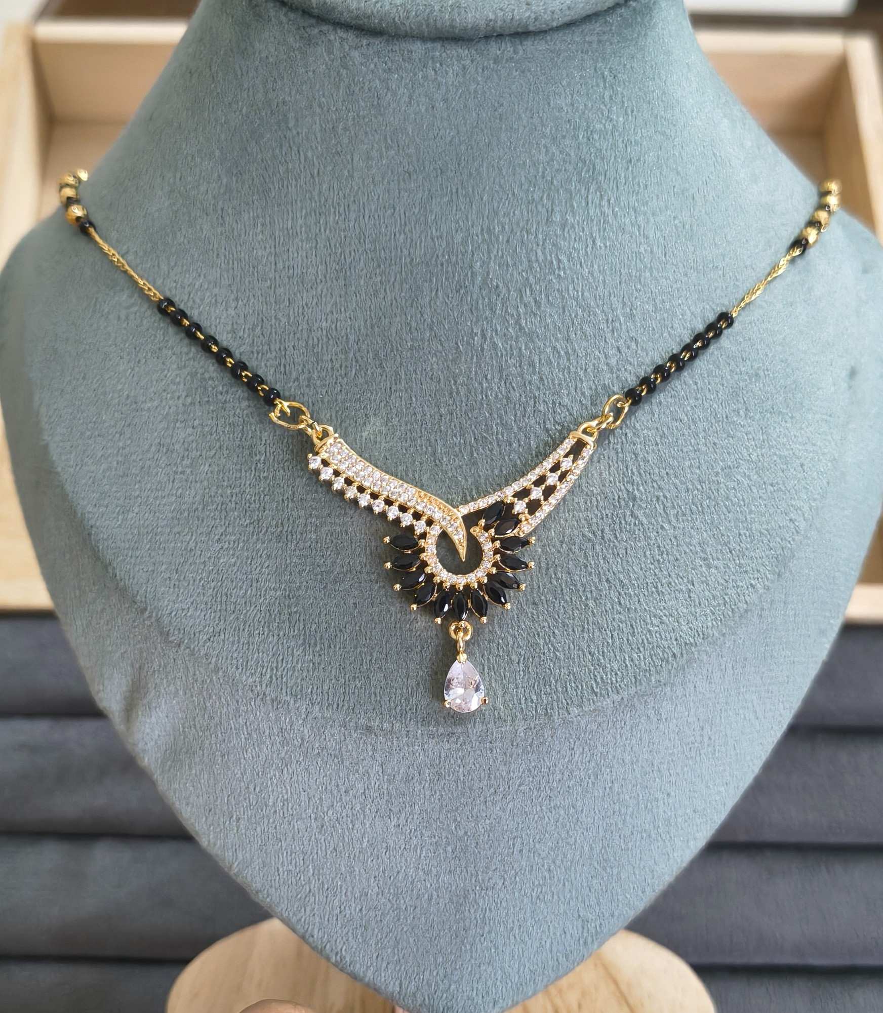 Daily Wear&nbsp;Premium Anti Tarnish Mangalsutra Heavy Pendant 18K Gold Plated