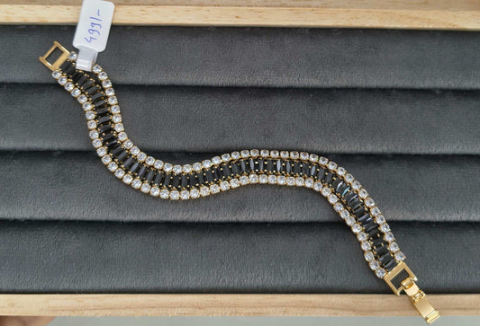 Dazzling Three Layered Zircon Studded Bracelet