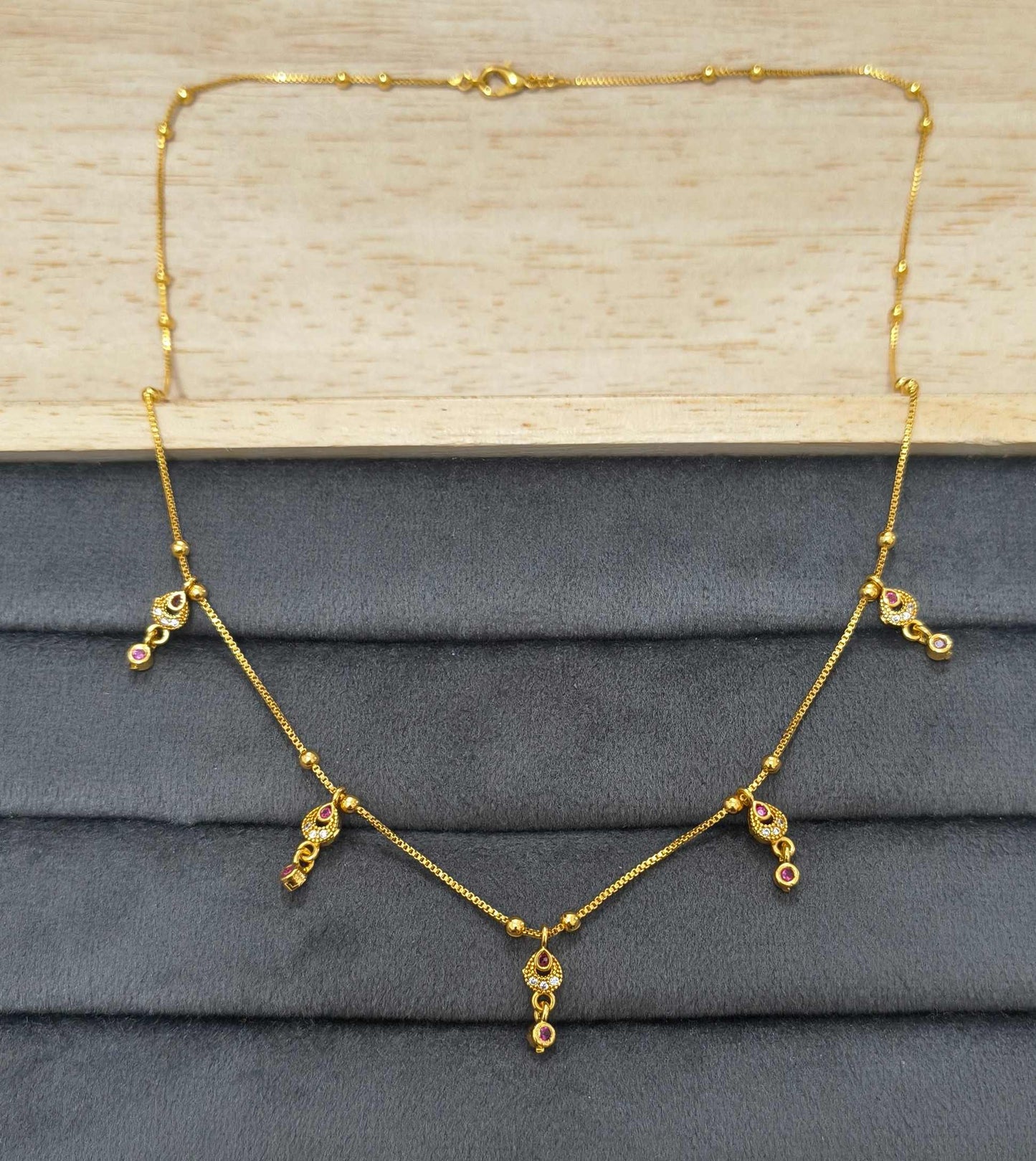 Fancy DailyWear Gold Plated Necklace with Elegant Charm