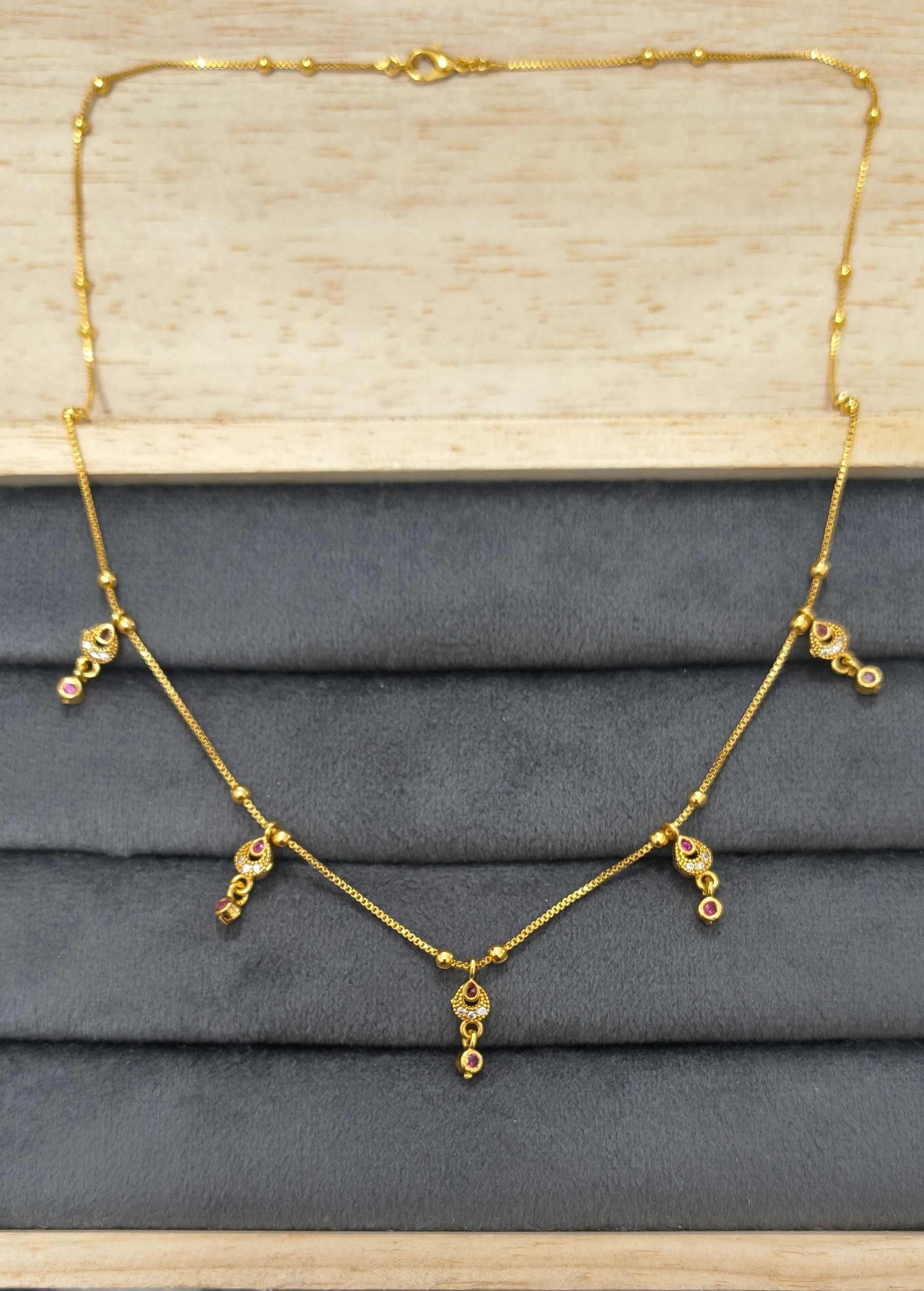 Fancy DailyWear Gold Plated Necklace with Elegant Charm
