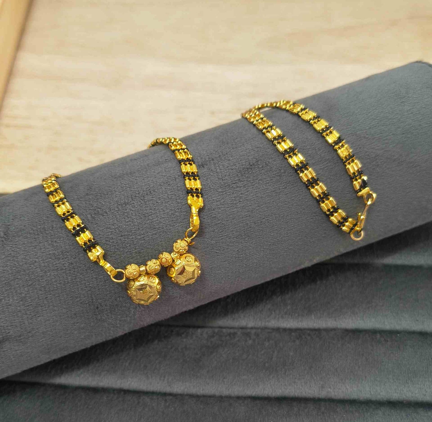 Fancy Mangalsutra Shiny Minimalist Traditional Wati Pendant