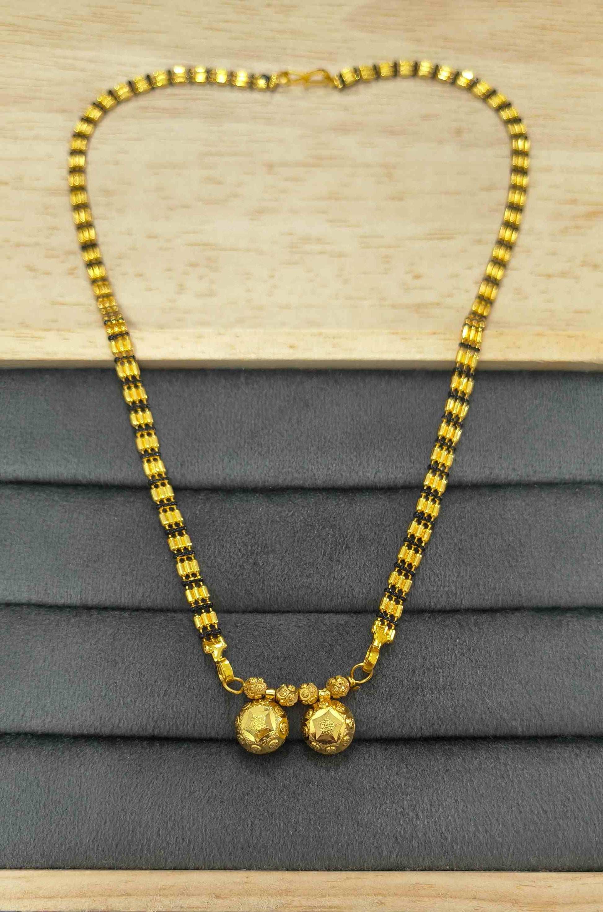 Fancy Mangalsutra Shiny Minimalist Traditional Wati Pendant