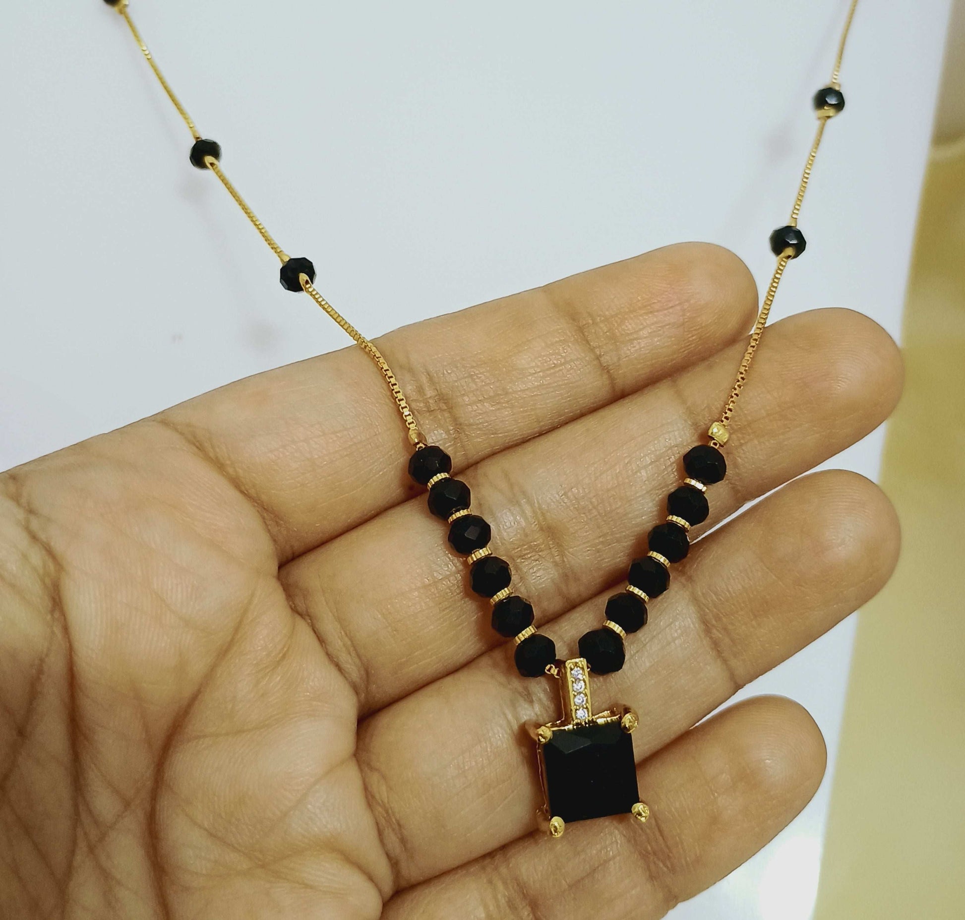 Gold Plated Modern Style Mangalsutra Chain