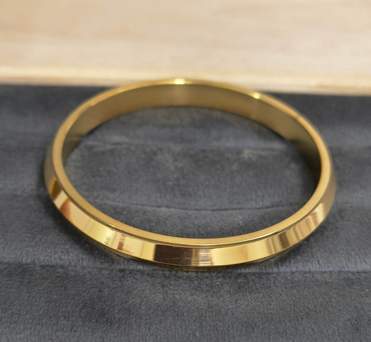 Antitarnish 18K Gold Plated Heavy Punjabi Kada Bracelet