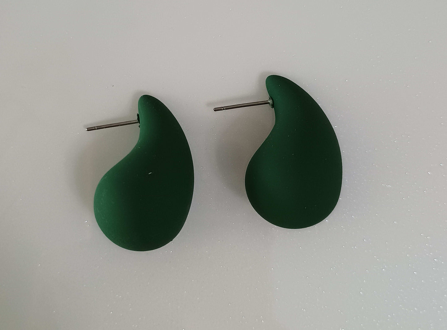 Premium Antitarnish Dark Green Bold Hoops- Fancy Earrings - Urban Era Jewel