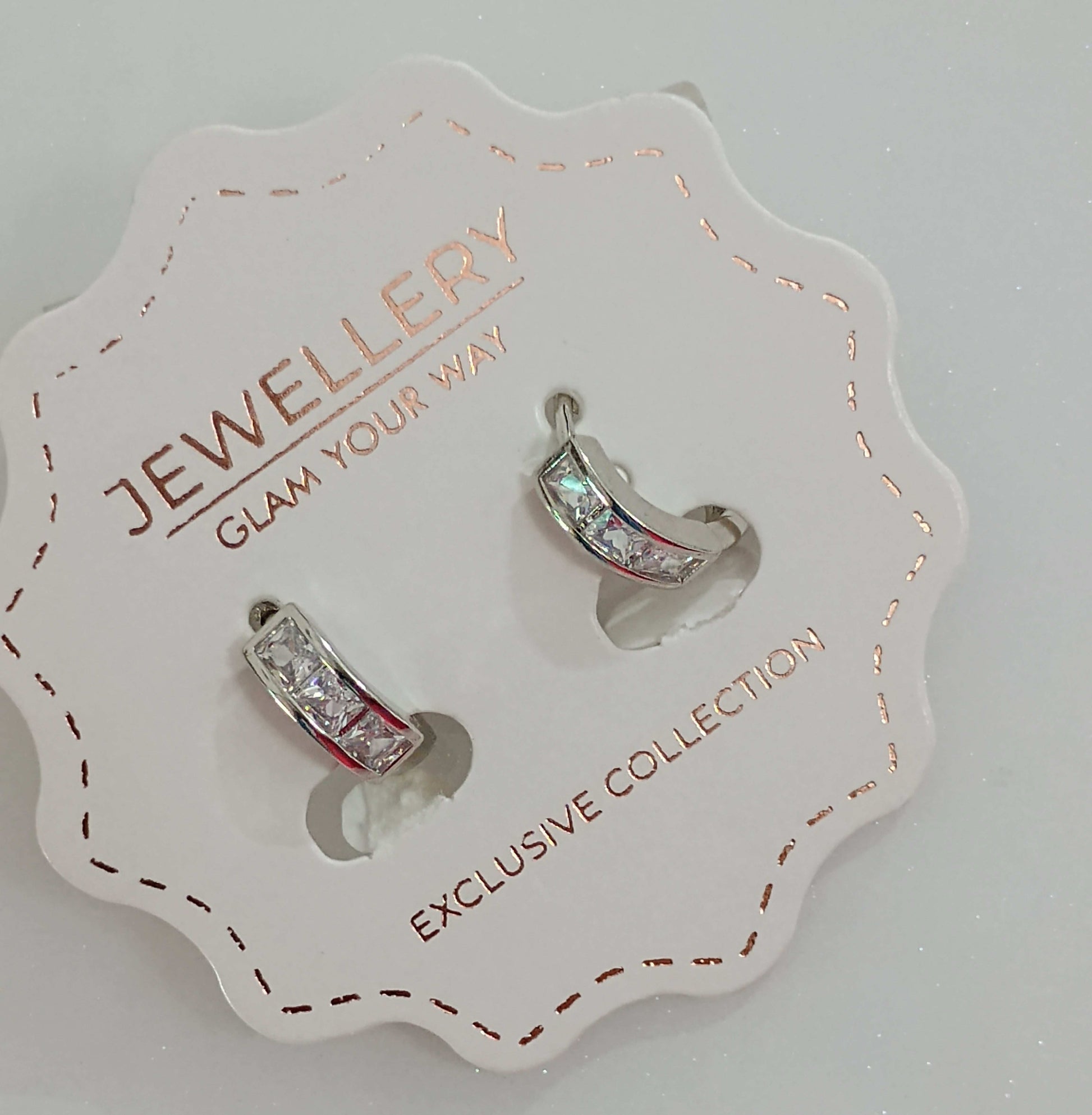 Silver Stone Studded Earring Silver Bali Design 1 - Urban Era Jewel
