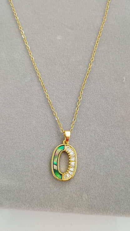 Anti Tarnish Oval Gold Pendant Chain Necklace - Buy Online