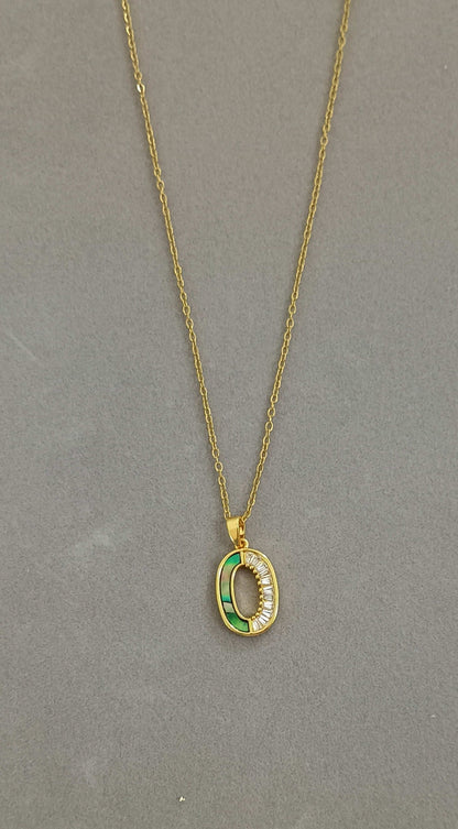 Anti Tarnish Oval Gold Pendant Chain Necklace - Buy Online