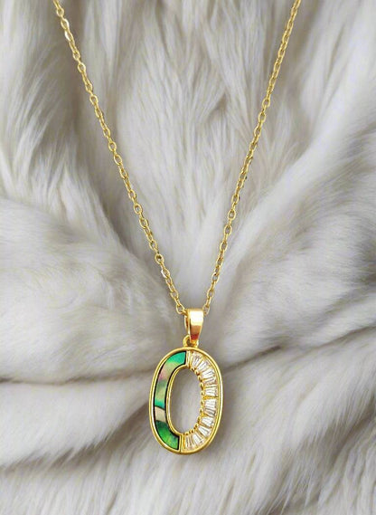 Anti Tarnish Oval Gold Pendant Chain Necklace - Buy Online