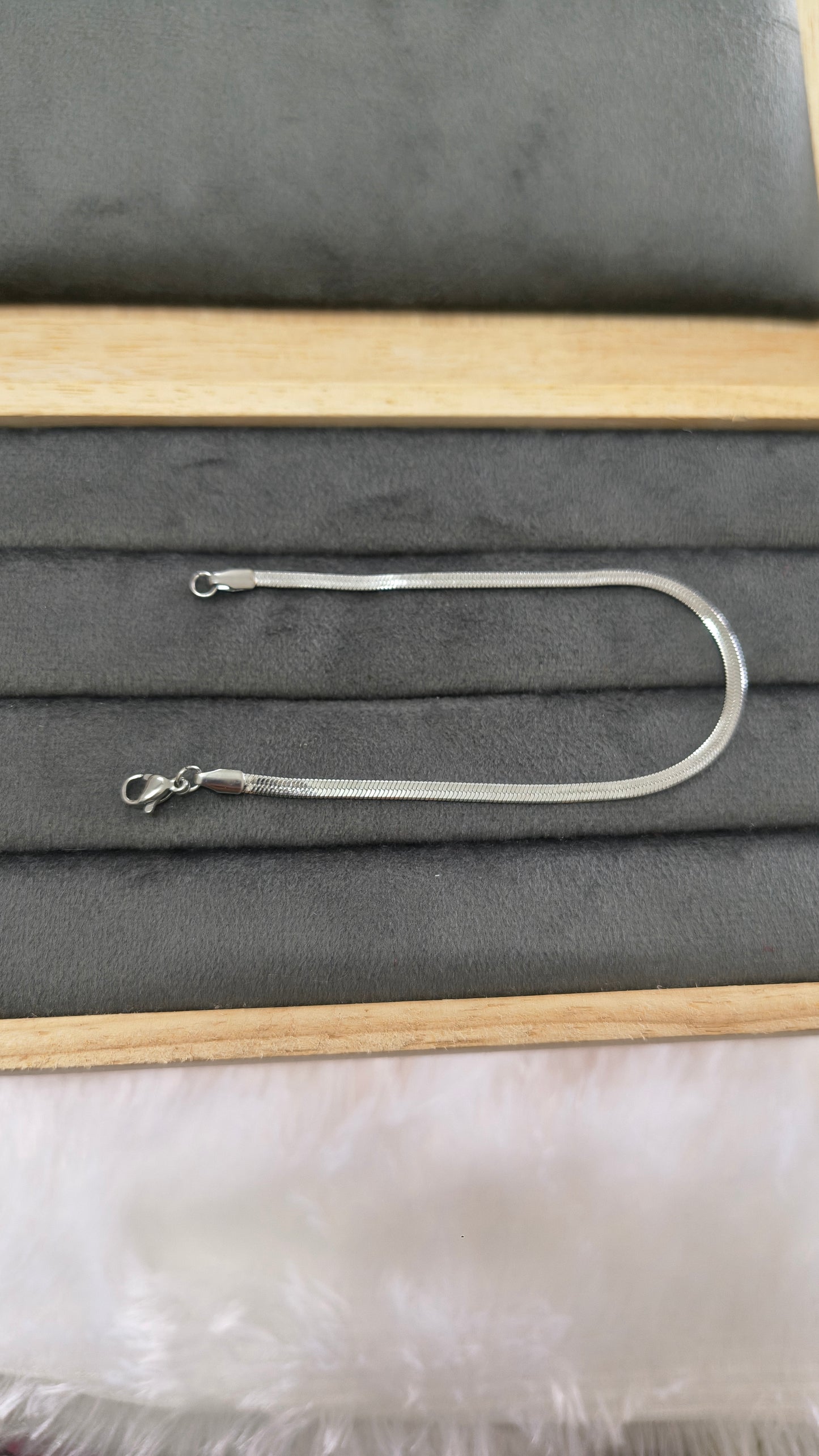 Anti Tarnish Unisex Snake Chain Bracelet Silver Plated