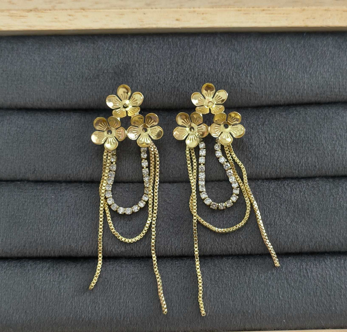 Korean Flower Ear Stud Earrings For Women