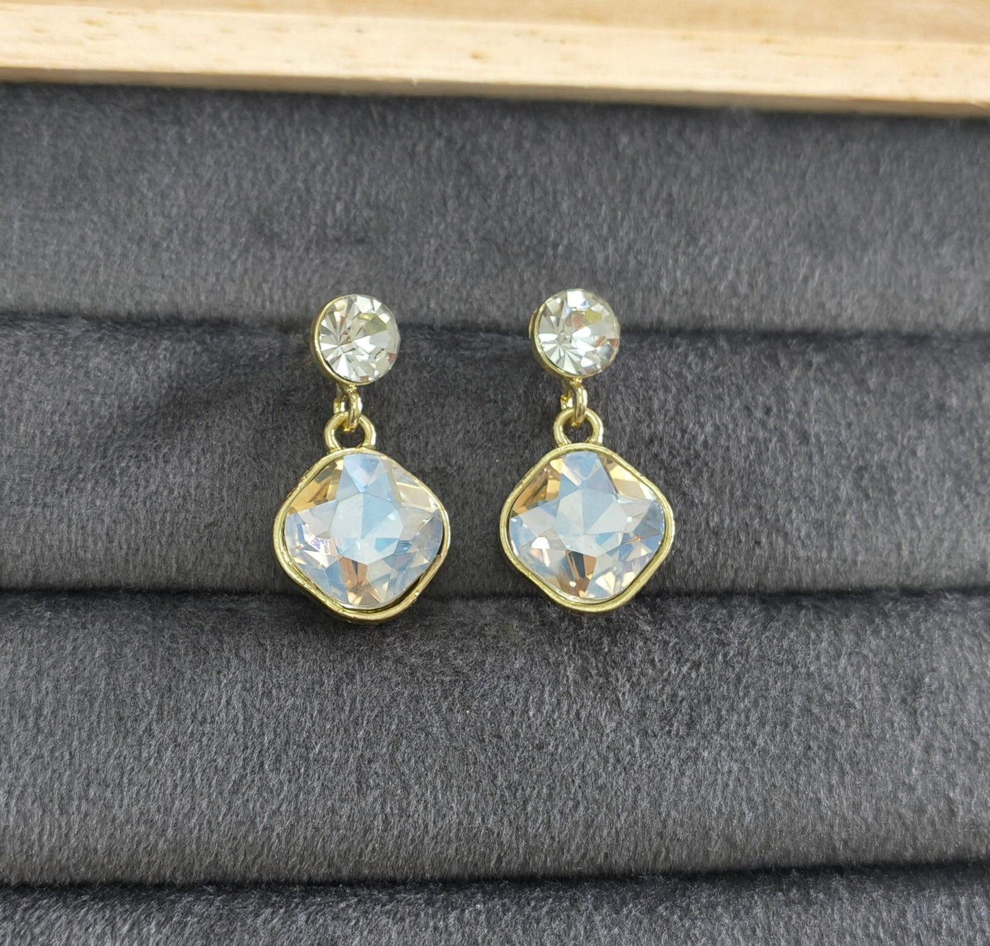 Korean Party Statement Stone Studded Earrings