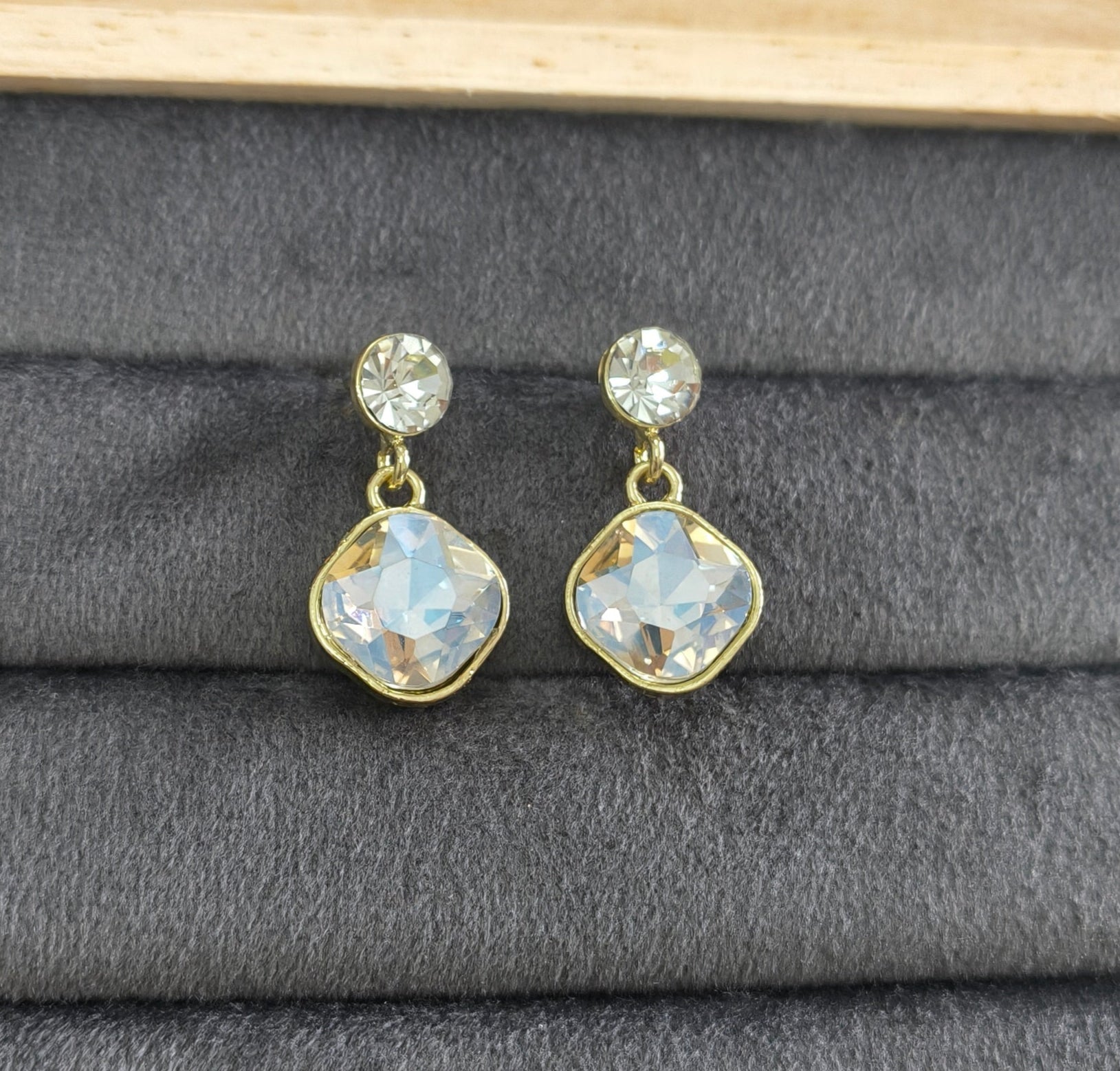 Korean Party Statement Stone Studded Earrings