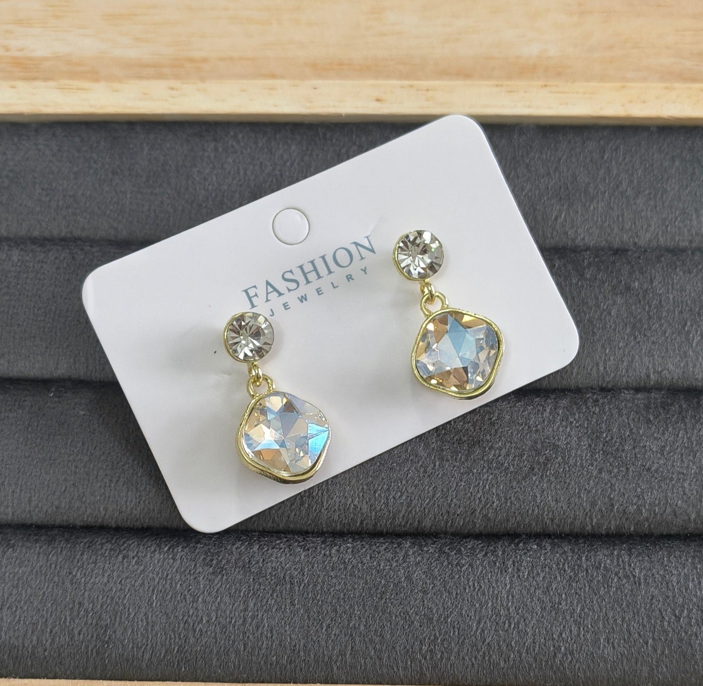Korean Party Statement Stone Studded Earrings