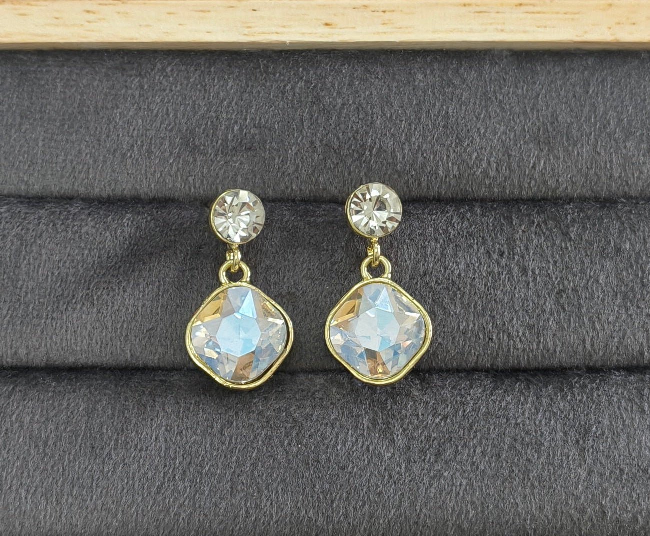 Korean Party Statement Stone Studded Earrings