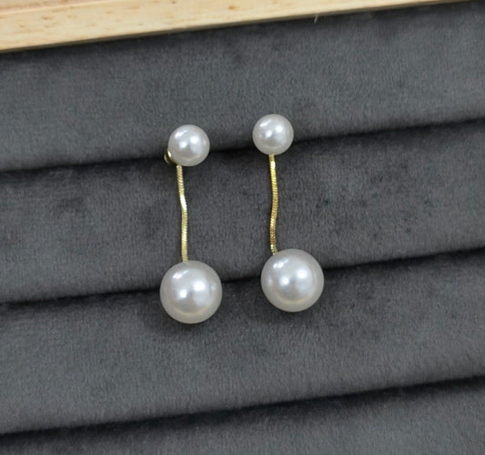Korean Party Wear Pearl Drop Earrings