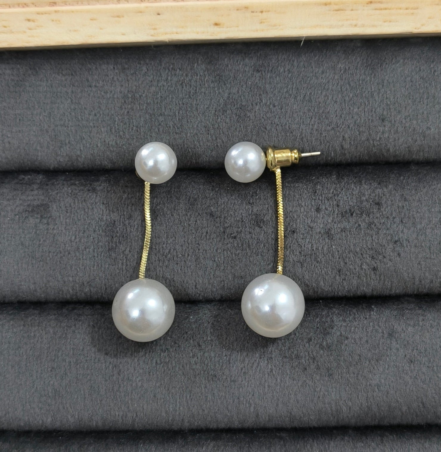 Korean Party Wear Pearl Drop Earrings