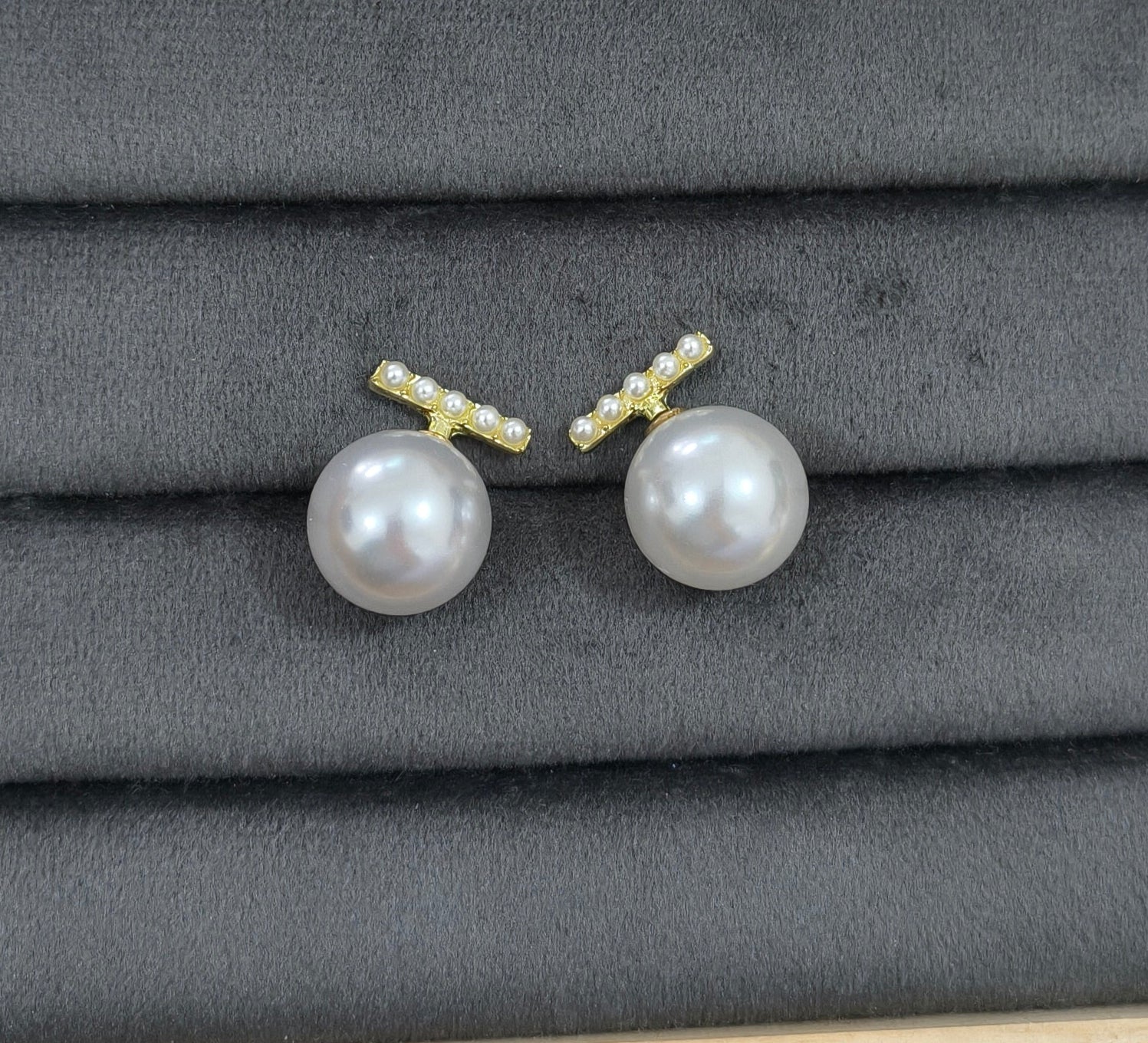 Korean Party Wear Pearl Studs Earrings