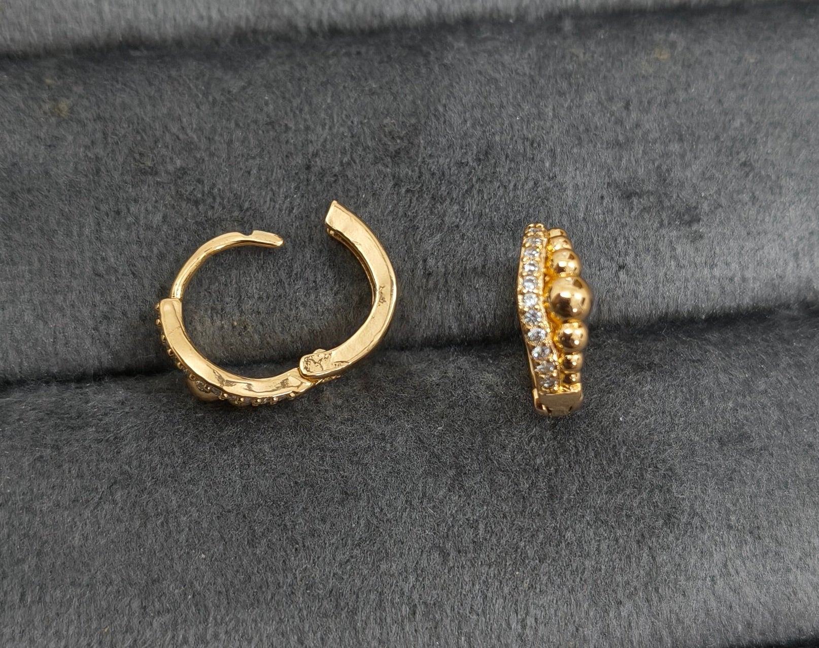 Korean Style Tiny Crown Shape Bali Rosegold Earrings