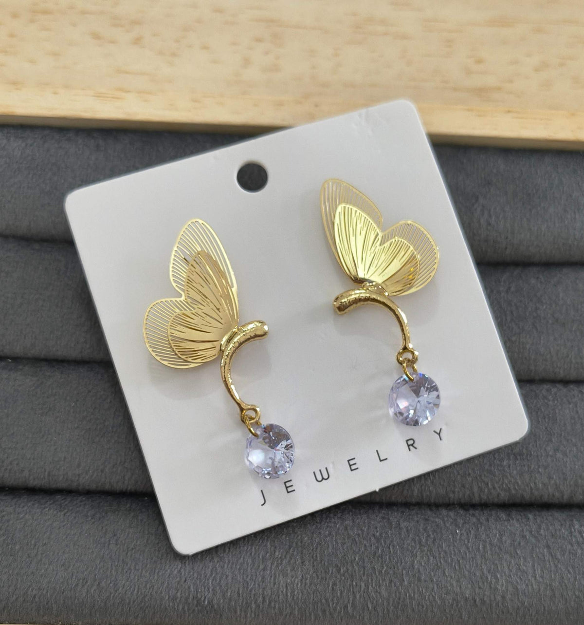 Korean White Butterfly Ear studs Earrings For Women